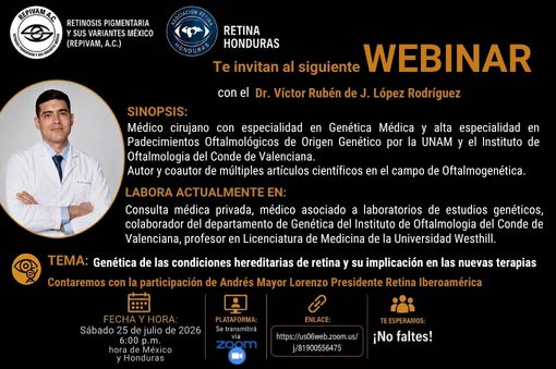 webinar Genética de las condiciones hereditarias de retina y su implicación en las nuevas terapias